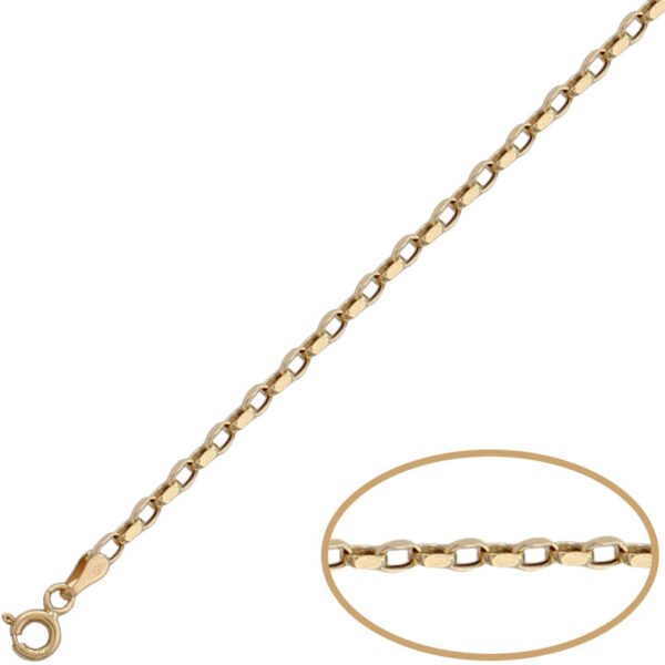 Pulsera oro 18kl rolot alargado - 2.50mm