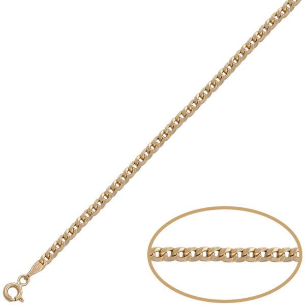 Pulsera oro 18kl barbada hueca - 3mm