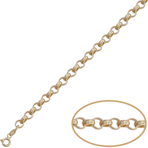 Pulsera hueca rolot oro 18kl - 6mm