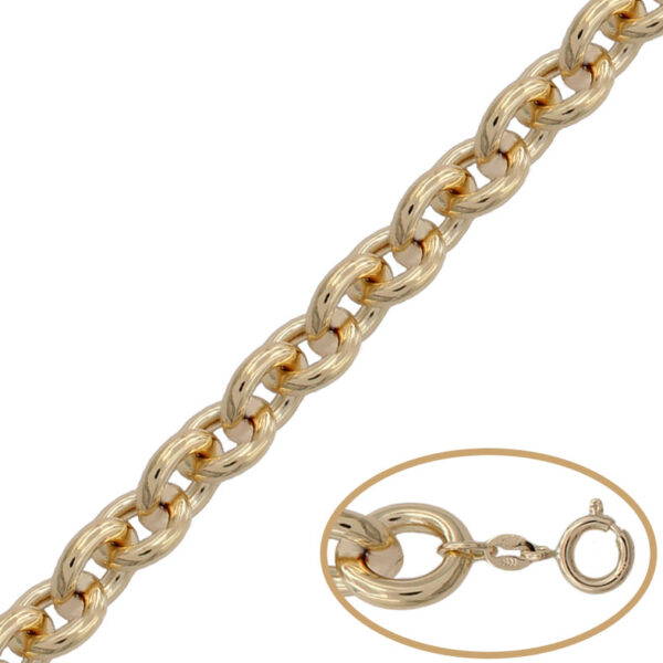 Pulsera oro 18kl rolot hueca - 12mm