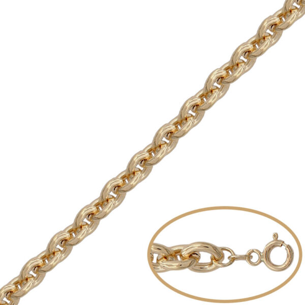 Pulsera oro 18kl rolot hueco - 8mm