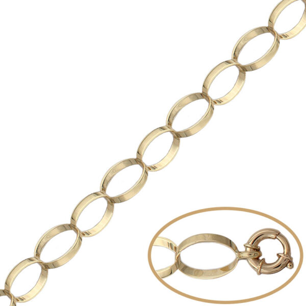 Pulsera oro 18kl oval