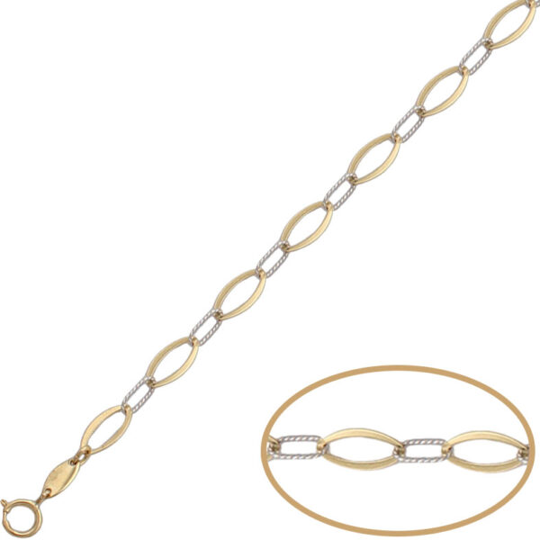 Pulsera oro 18kl bicolor