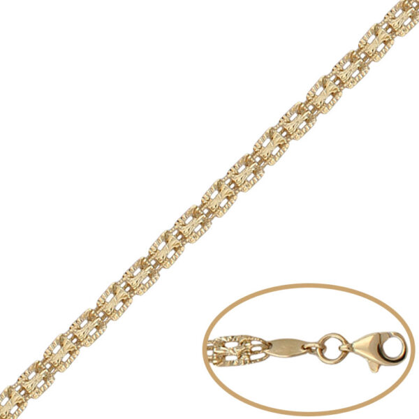 Pulsera oro 18kl tallada