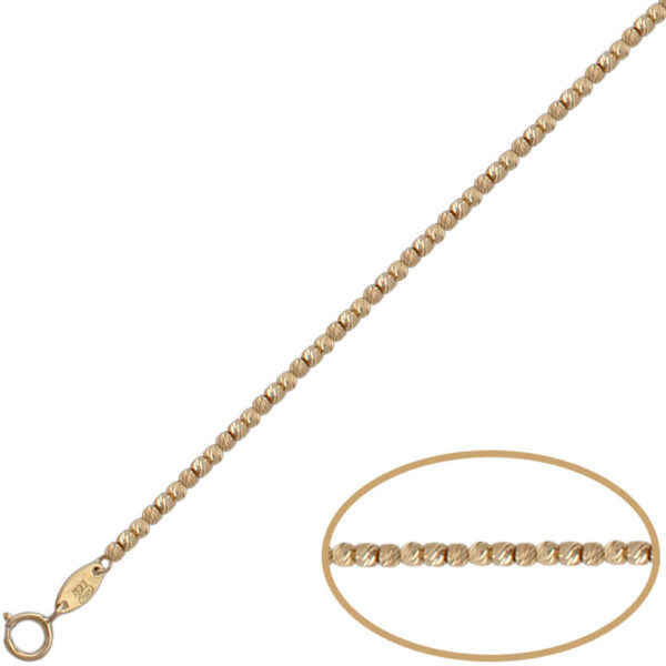 Pulsera oro 18kl bolas talladas