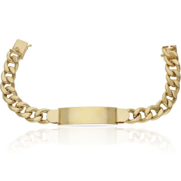 Pulsera oro 18kl hueca 3x1 placa