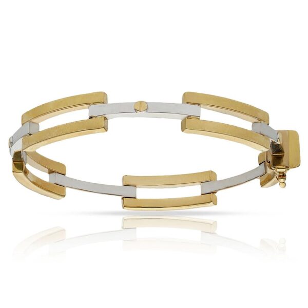 Brazalete oro 18kl bicolor
