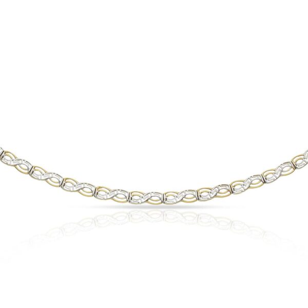 Pulsera oro 18kl bicolor calada