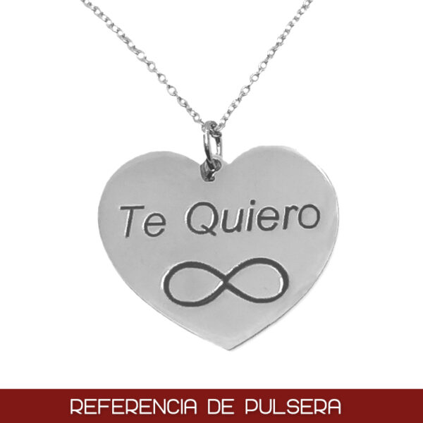 Pulsera oro blanco 18kl corazon