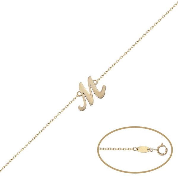 Pulsera oro 18kl letra inglesa