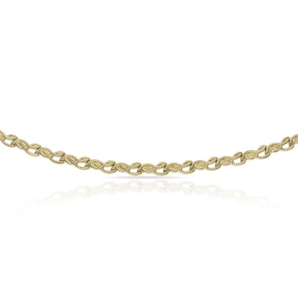 Pulsera oro 18kl bicolor troquelada