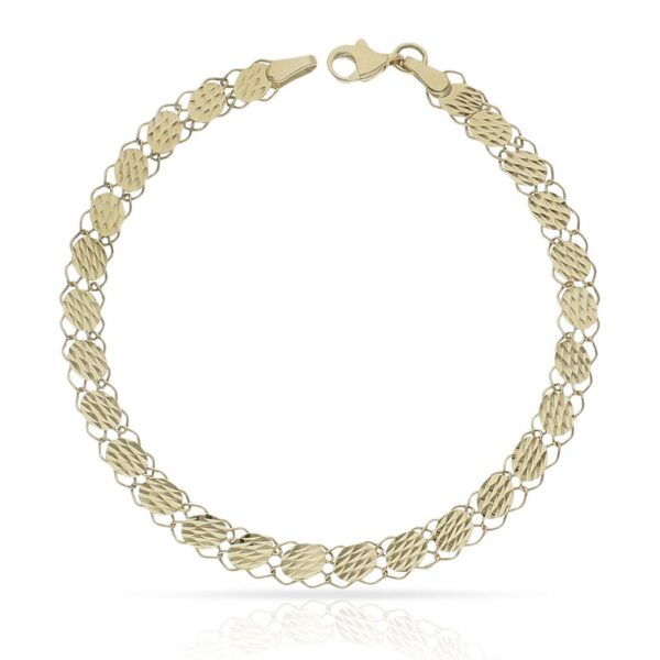 Pulsera oro 18kl tallada - 5mm