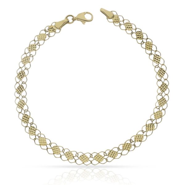 Pulsera oro 18kl tallada - 5mm