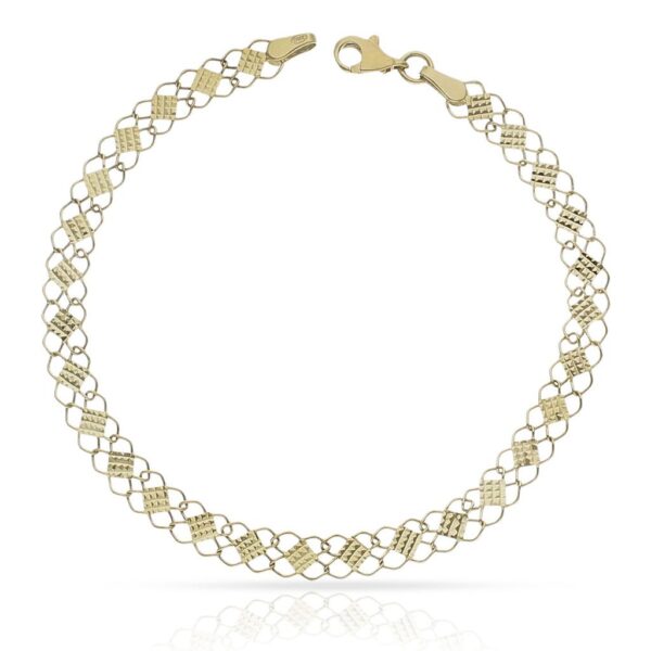 Pulsera oro 18kl tallada - 5mm