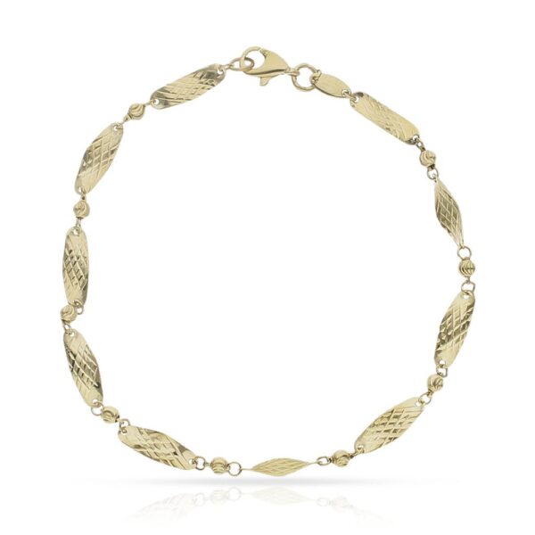 Pulsera oro 18kl tallada - 4mm
