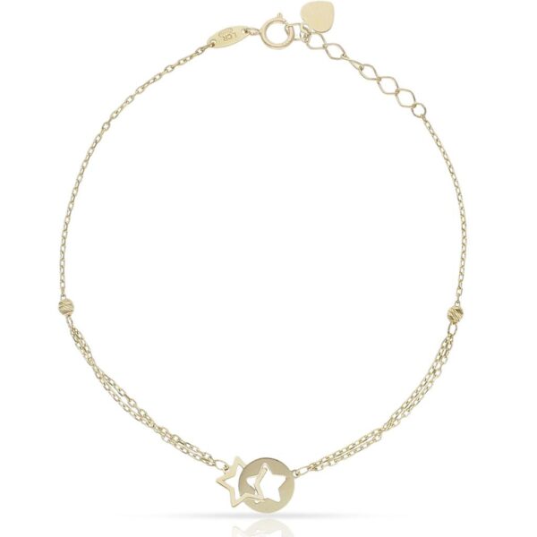 Pulsera oro 18kl estrellas