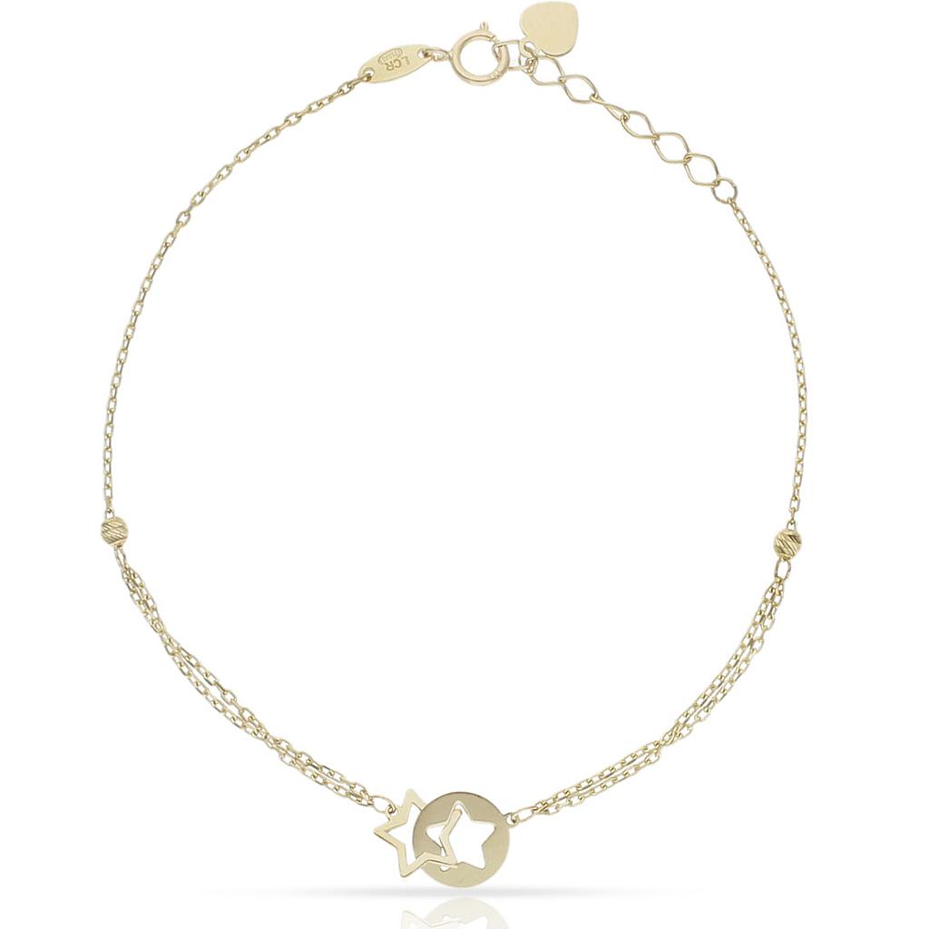 Pulsera oro 18kl estrellas