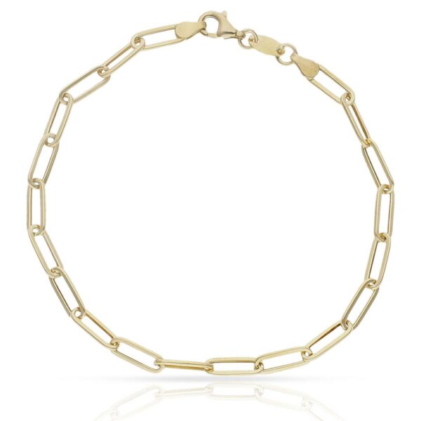 Pulsera oro 18kl eslabones ovalados - 4mm