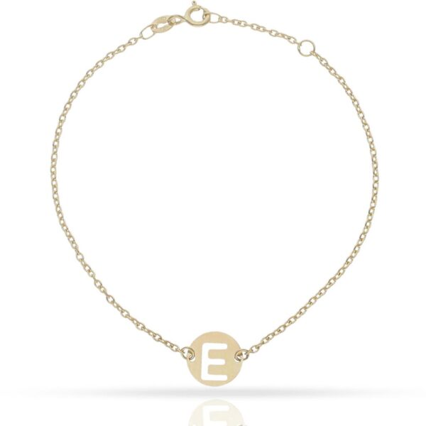 Pulsera oro 18kl letra - 10mm