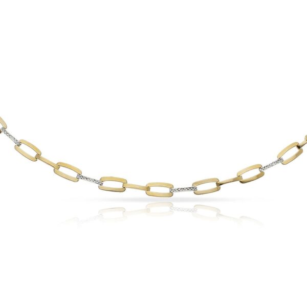 Pulsera oro 18kl bicolor troquelada