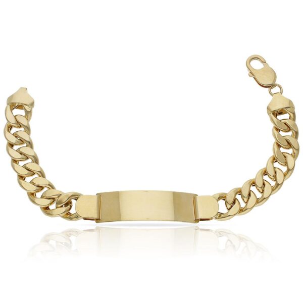 Pulsera oro 18kl barbada placa