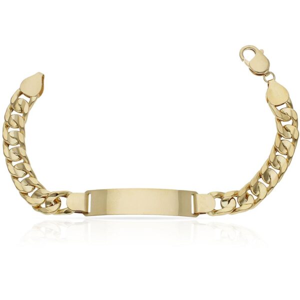Pulsera oro 18kl barbada placa