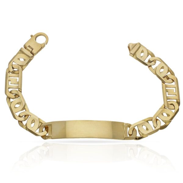Pulsera oro 18kl fundida placa
