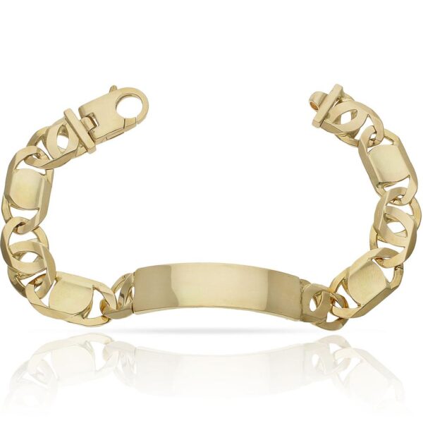 Pulsera oro 18kl fundida placa