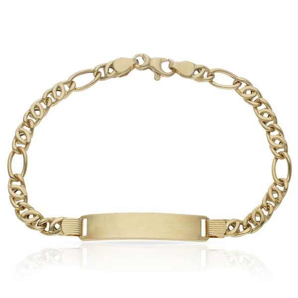 Pulsera oro 18kl hueca placa