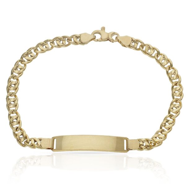Pulsera oro 18kl hueco placa