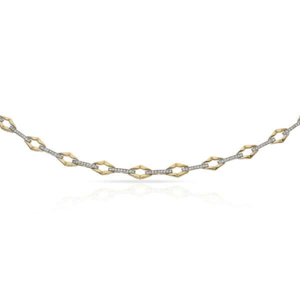 Pulsera oro 18kl bicolor circonitas