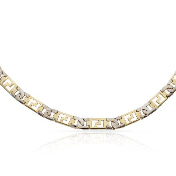 Pulsera oro 18kl fundida bicolor