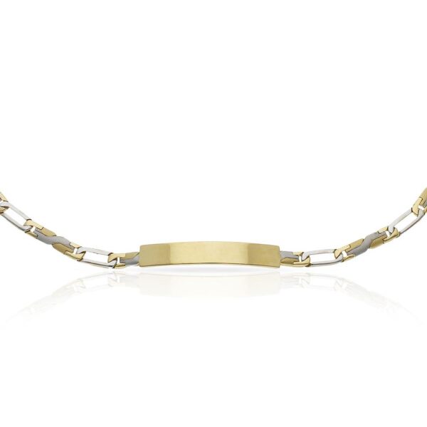 Pulsera oro 18kl fundida bicolor