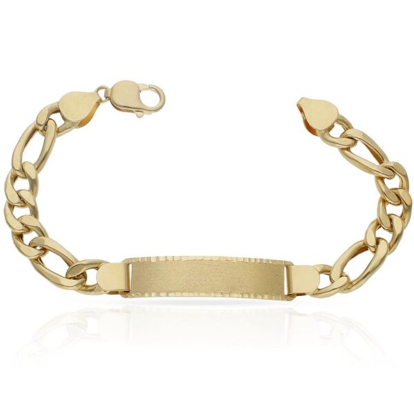 Pulsera oro 18kl hueca 3x1 placa