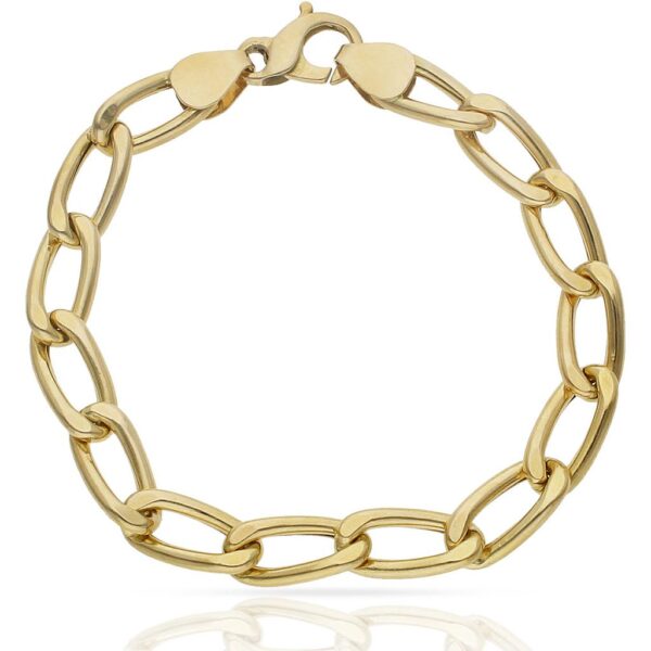 Pulsera oro 18kl hueca figaro
