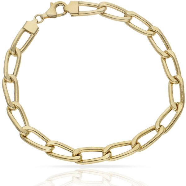 Pulsera oro 18kl hueca figaro