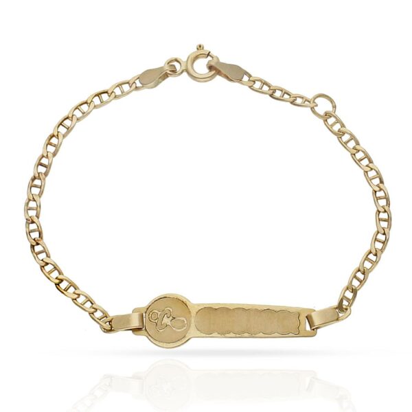 Pulsera oro 18kl chupete ancla