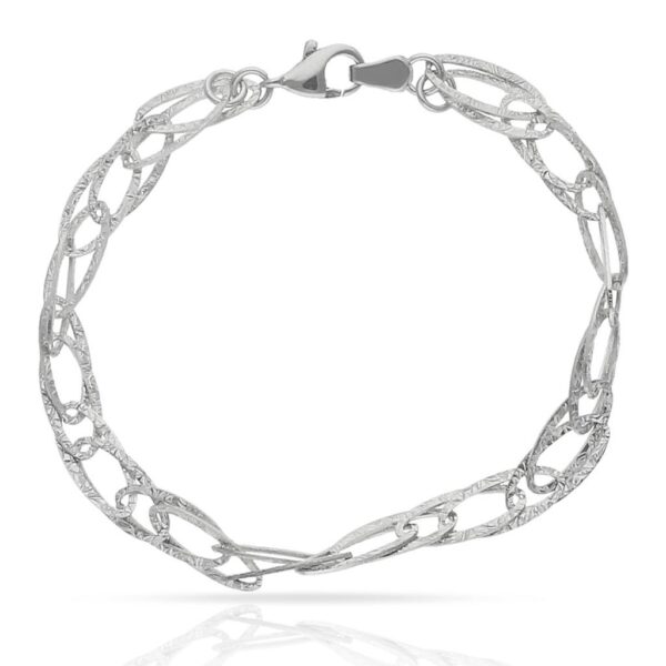 Pulsera oro blanco 18kl