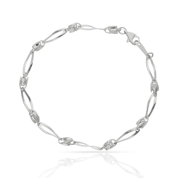 Pulsera oro blanco 18kl