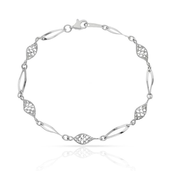 Pulsera oro blanco 18kl