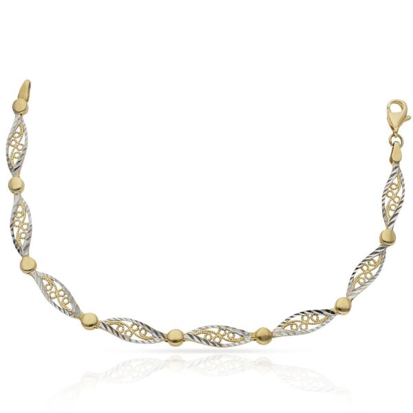 Pulsera oro 18kl bicolor