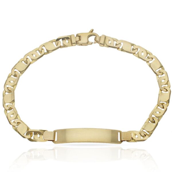 Pulsera oro 18kl fundida placa