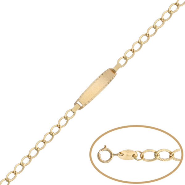 Pulsera oro 18kl placa
