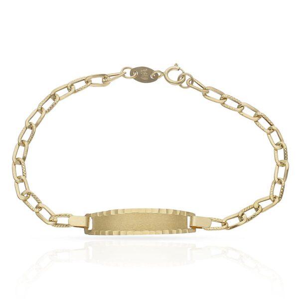 Pulsera oro 18kl con placa