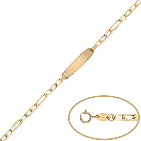 Pulsera oro 18kl con placa