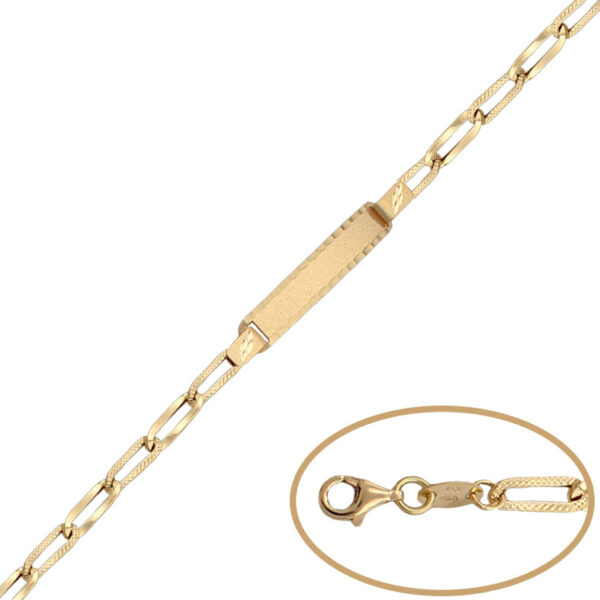 Pulsera oro 18kl con placa