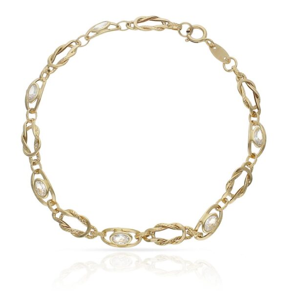 Pulsera oro 18kl circonitas