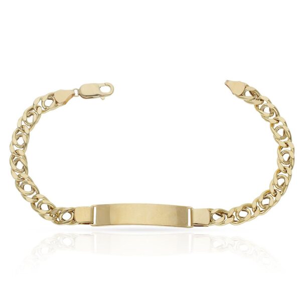 Pulsera oro 18kl barbada doble