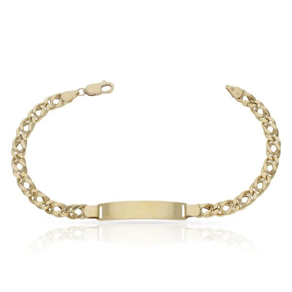 Pulsera oro 18kl barbada doble