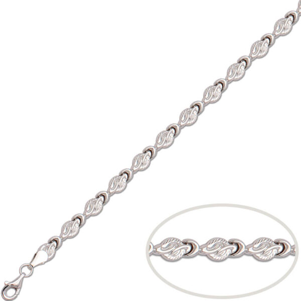 Pulsera oro blanco 18kl